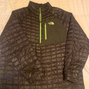 Mens the north face 1/4 zip puffer